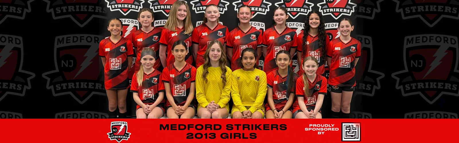 Medford Strikers girls soccer team group photo